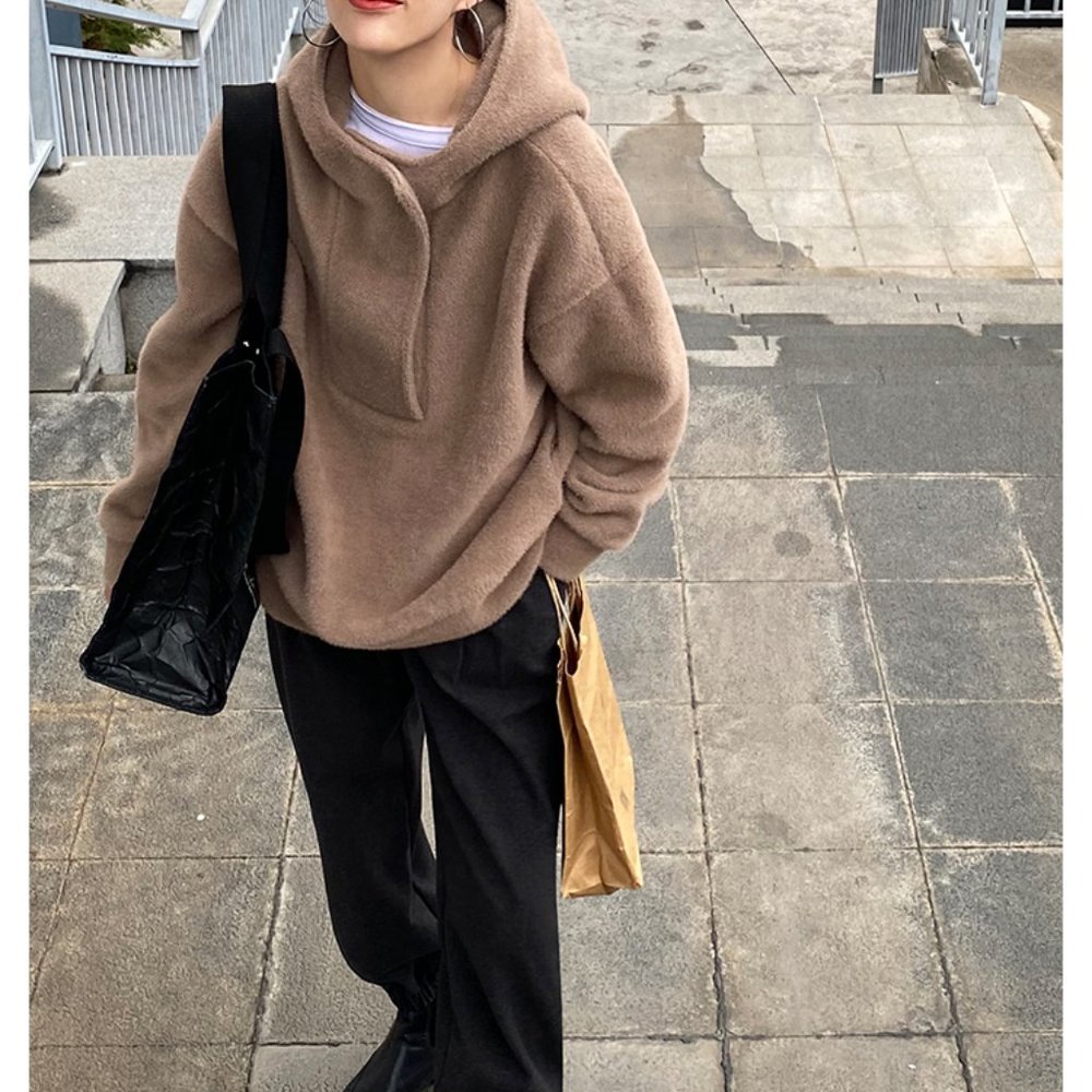 Plush Hooded Sweater